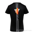 T-Shirt Moisture Wicking Dry Fit impresso em preto